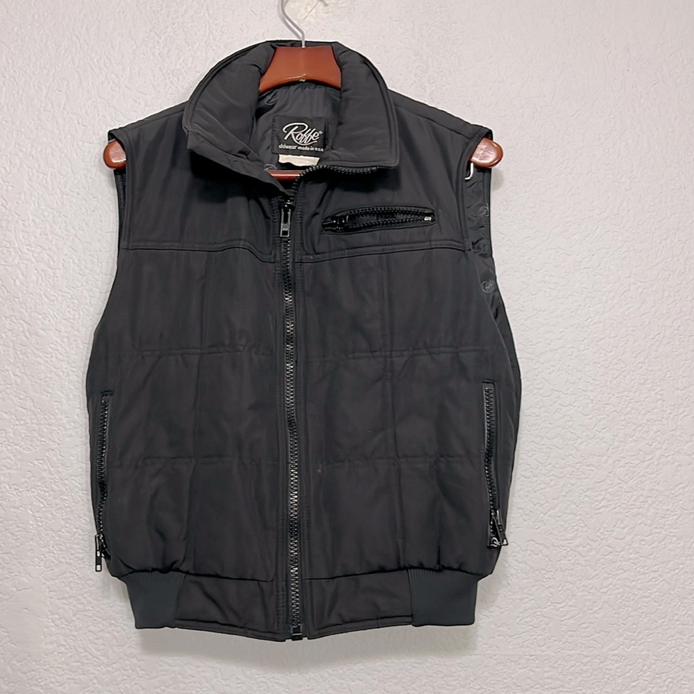 Vintage Roffe Quilted Vest Zip Jacket